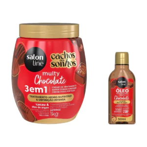Kit Multy Creme de Tratamento + Óleo Reparador Chocolate