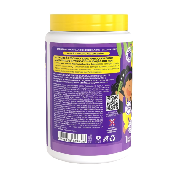 Kit Cheirinho de Açaí com Creme para Pentear e Gelatina #todecacho Kids - Imagem 2