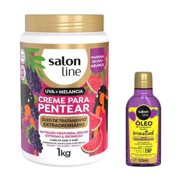Kit Creme para Pentear Uva + Melancia com Óleo de Tratamento Multy - Imagem 4