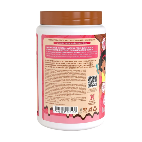 Creme para Pentear Chocolate Kids Cachinhos Nutridos 1kg - Imagem 3