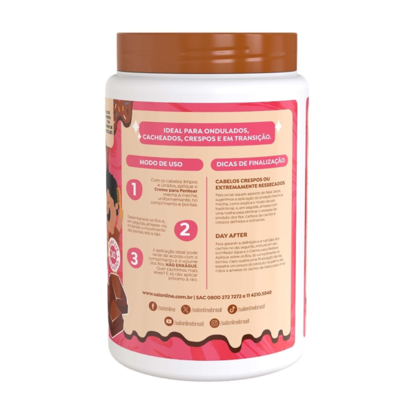 Creme para Pentear Chocolate Kids Cachinhos Nutridos 1kg - Imagem 2
